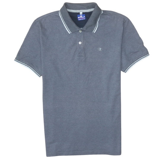 Champion Men's Grey Short Sleeve Polo Shirt M Classic Fit
