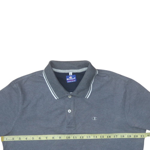 Champion Men's Grey Short Sleeve Polo Shirt M Classic Fit