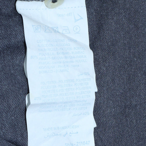 Champion Men's Grey Short Sleeve Polo Shirt M Classic Fit