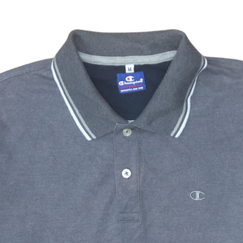 Champion Men's Grey Short Sleeve Polo Shirt M Classic Fit