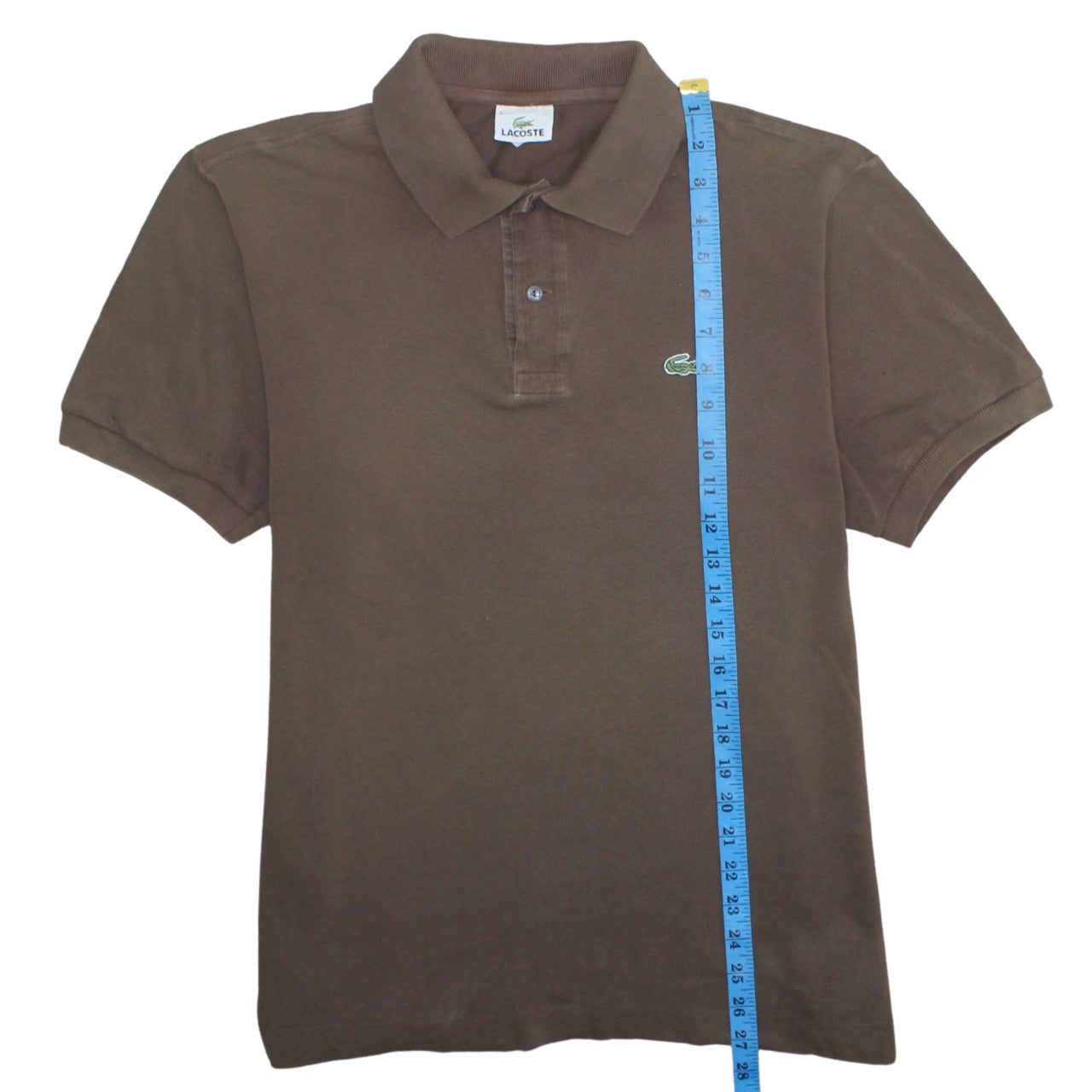 Lacoste Men’s Brown Polo Shirt Size L Classic Cotton Logo Short Sleeve