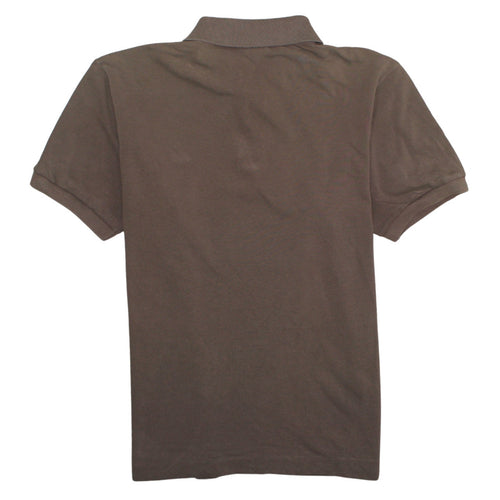 Lacoste Men’s Brown Polo Shirt Size L Classic Cotton Logo Short Sleeve