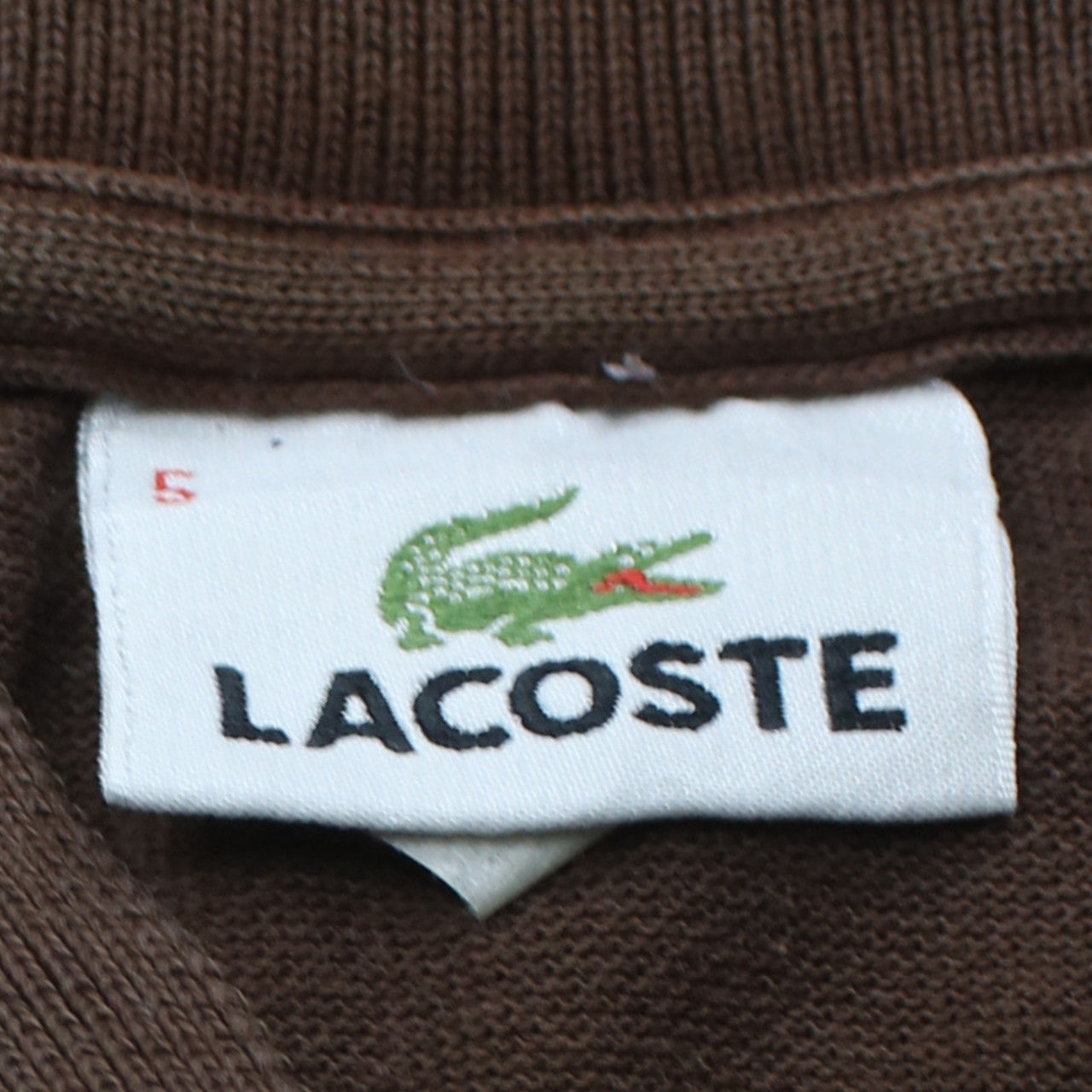 Lacoste Men’s Brown Polo Shirt Size L Classic Cotton Logo Short Sleeve