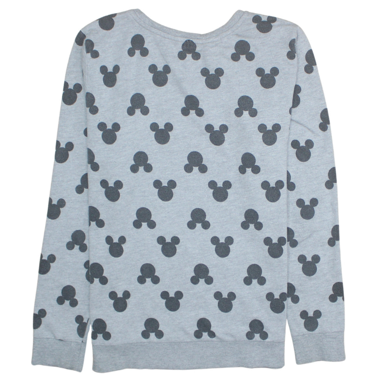 Disney Women Grey Mickey Mouse Print Pullover Sweatshirt XL