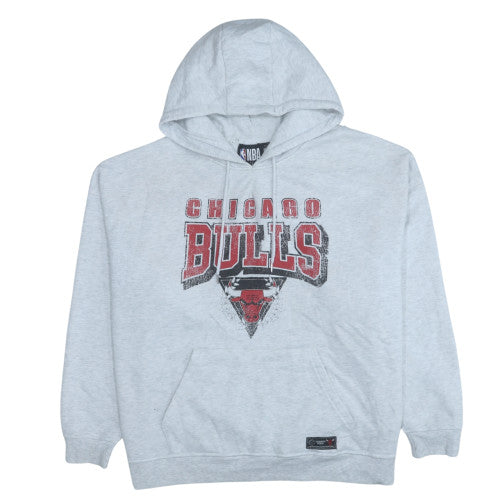 Primark NBA Chicago Bulls Grey Hoodie Womens L Pullover Cotton Blend