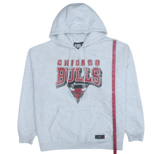 Primark NBA Chicago Bulls Grey Hoodie Womens L Pullover Cotton Blend