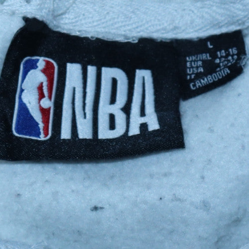 Primark NBA Chicago Bulls Grey Hoodie Womens L Pullover Cotton Blend