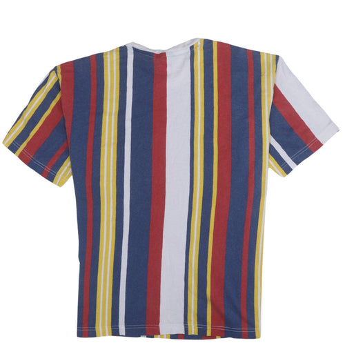 Champion Mens Multicoloured Striped Crew Neck Cotton T-Shirt M