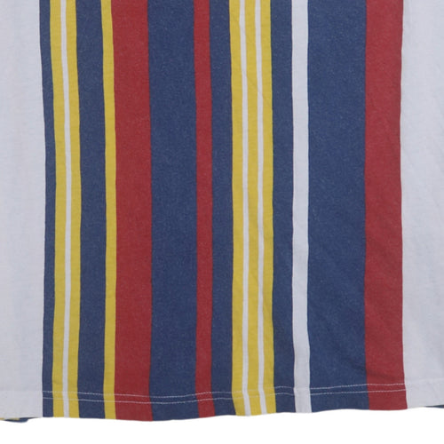 Champion Mens Multicoloured Striped Crew Neck Cotton T-Shirt M