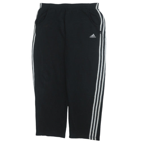 Adidas Men's Black L Track Pants with Side Stripes