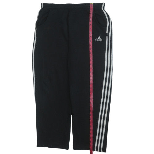 Adidas Men's Black L Track Pants with Side Stripes