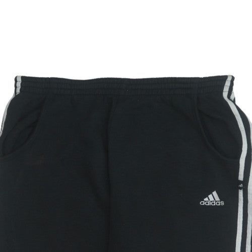 Adidas Men's Black L Track Pants with Side Stripes