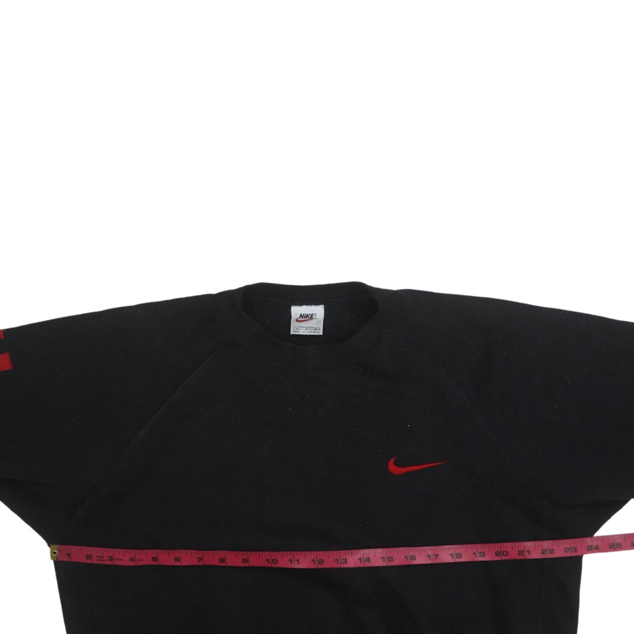 Nike Men's Black Red Logo Pullover Sweatshirt Medium Sportswear