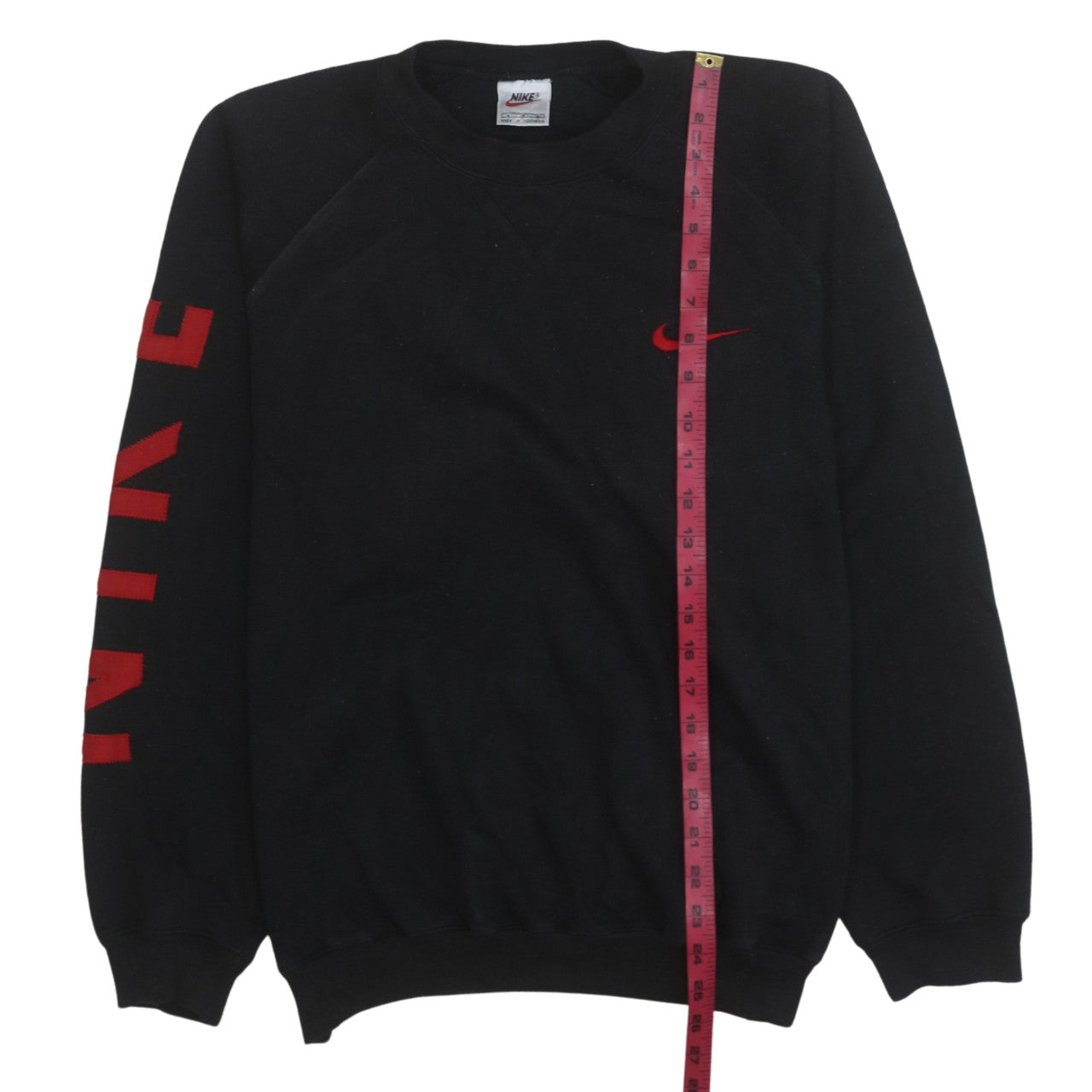 Nike Men's Black Red Logo Pullover Sweatshirt Medium Sportswear