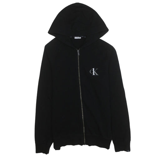 Calvin Klein Men's Black Full Zip Hoodie Size S Classic Logo