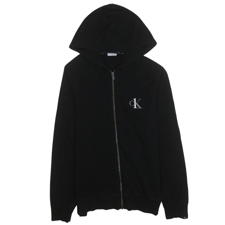 Calvin Klein Men's Black Full Zip Hoodie Size S Classic Logo