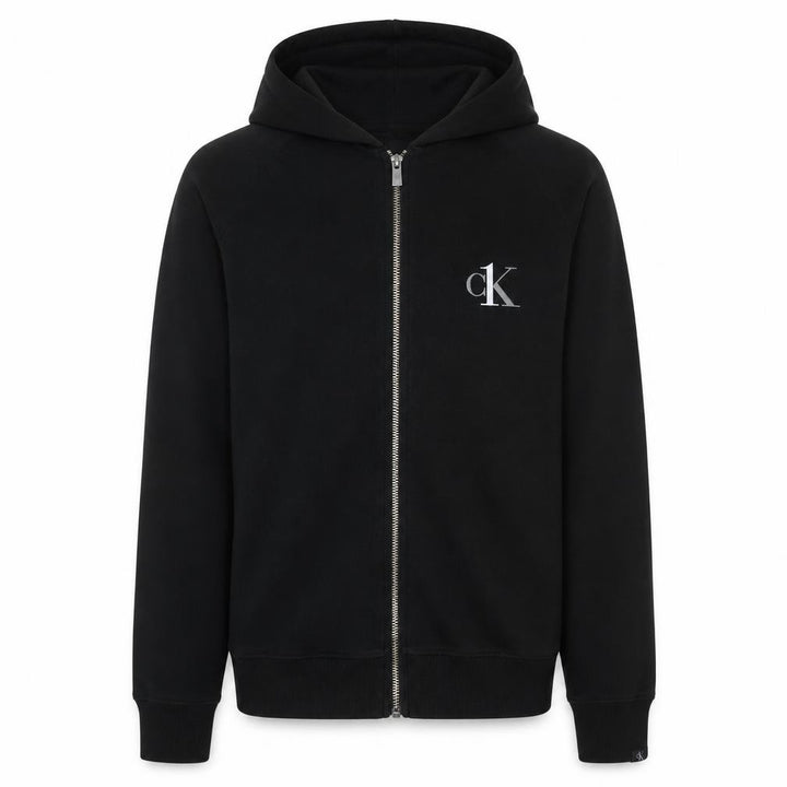 Calvin Klein Men's Black Full Zip Hoodie Size S Classic Logo
