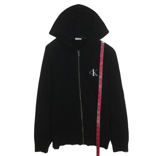 Calvin Klein Men's Black Full Zip Hoodie Size S Classic Logo