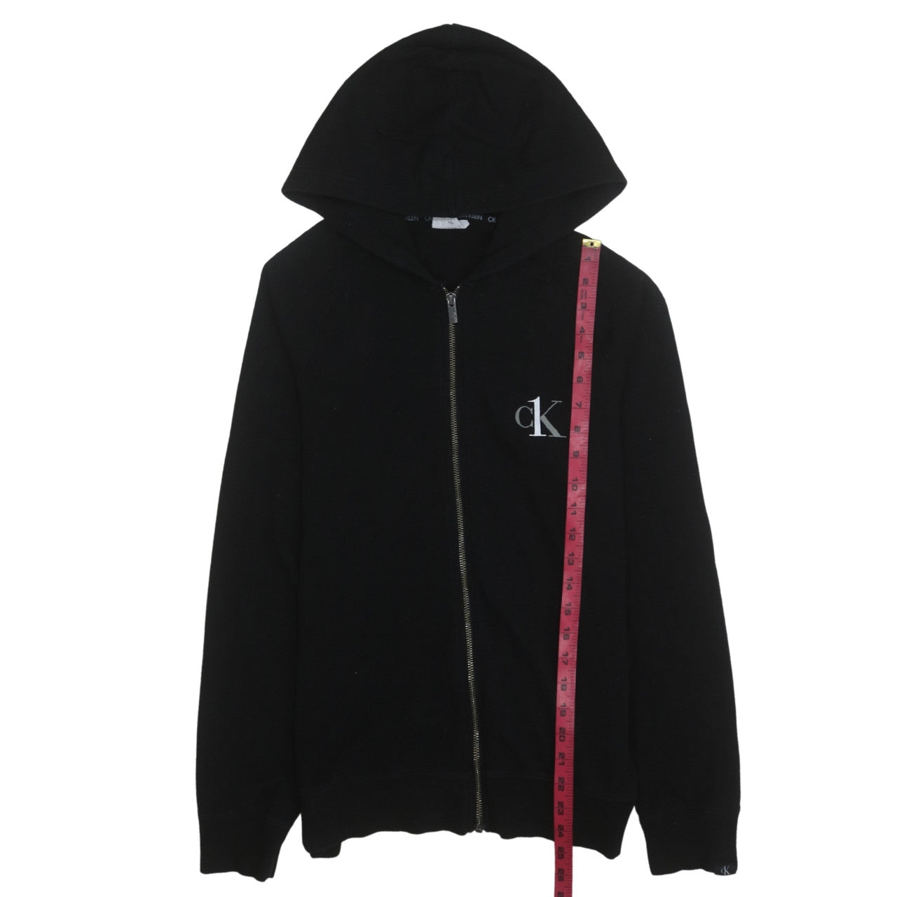 Calvin Klein Men's Black Full Zip Hoodie Size S Classic Logo