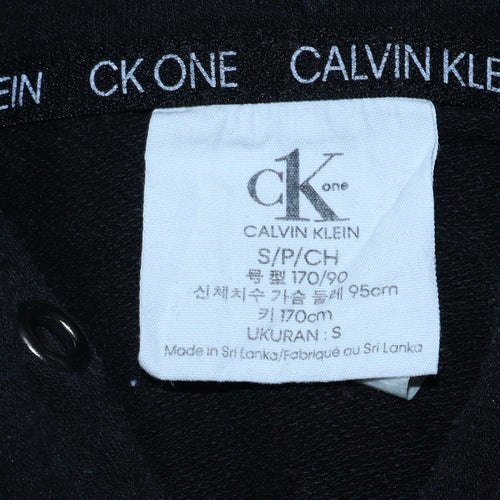 Calvin Klein Men's Black Full Zip Hoodie Size S Classic Logo