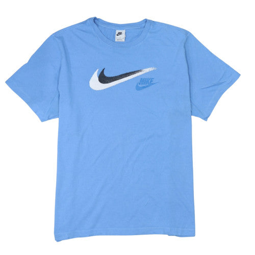 Nike Men's Blue XL Crew Neck Graphic Print Cotton T-Shirt