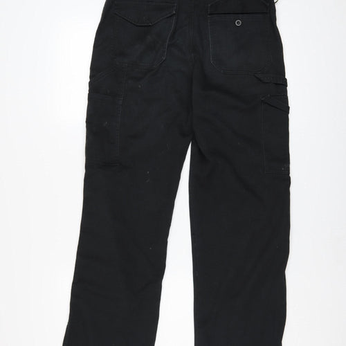 Dickies Men's Black Cargo Work Trousers 30R Polyester Cotton