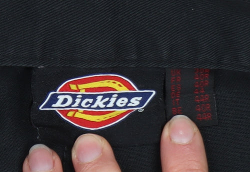 Dickies Men's Black Cargo Work Trousers 30R Polyester Cotton