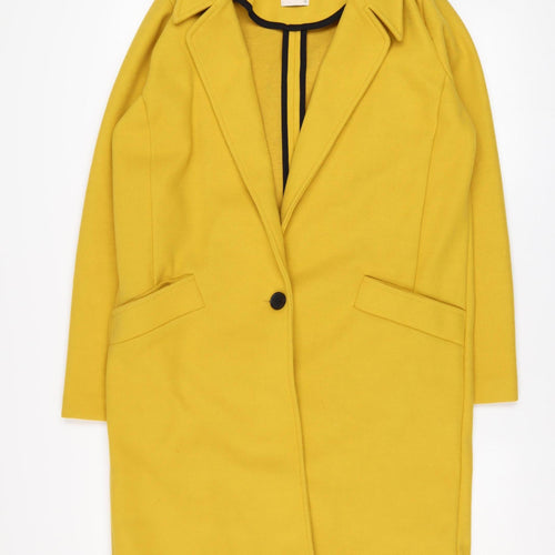 Tu Women Yellow Mid-Length Overcoat Size 10