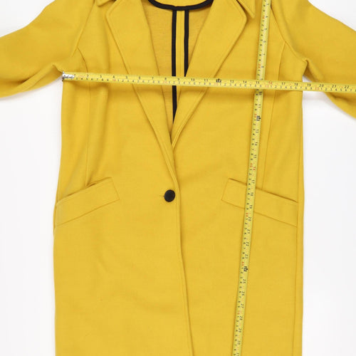 Tu Women Yellow Mid-Length Overcoat Size 10