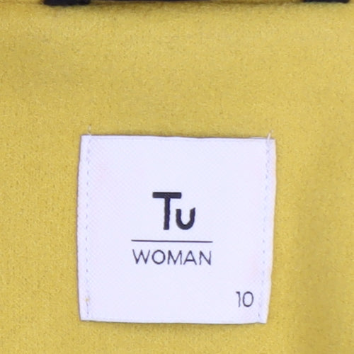 Tu Women Yellow Mid-Length Overcoat Size 10