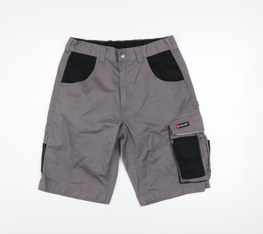 Parkside Men's Grey Cargo Workwear Shorts Size 32 with Pockets