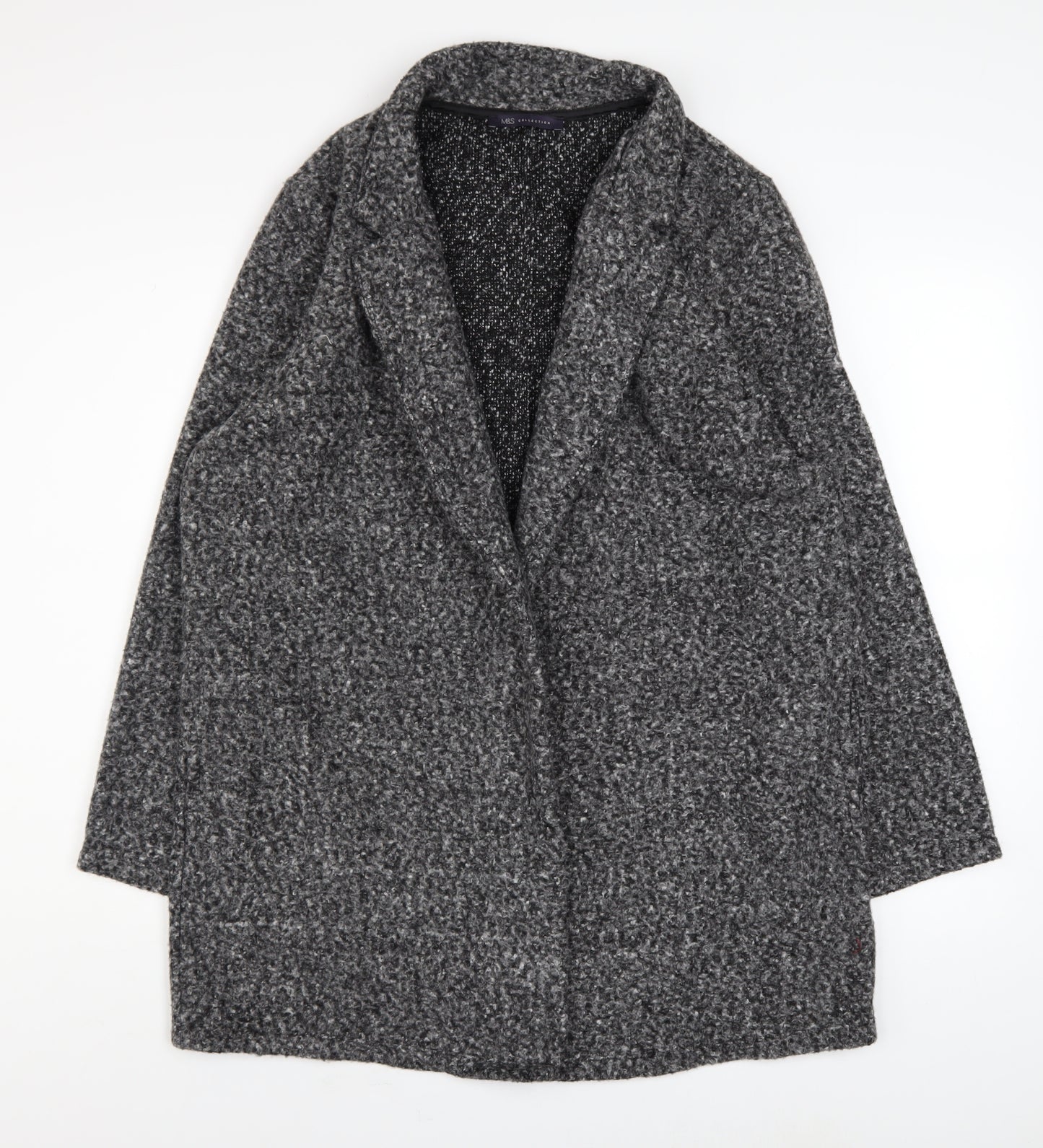 Marks and Spencer Women’s Grey Long Overcoat Size 18 Classic Style