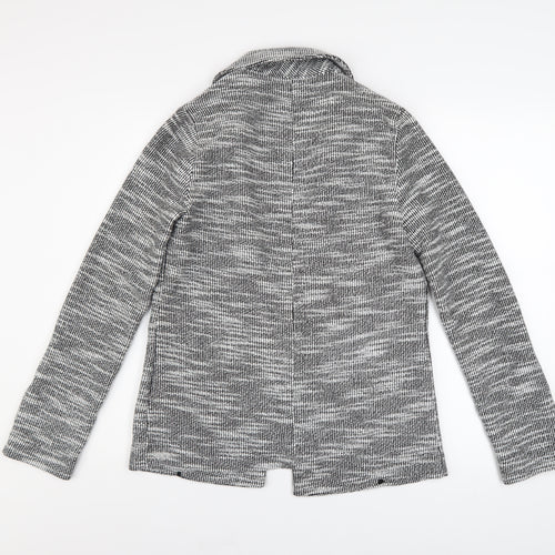Topshop Petite Grey Knit Blazer Women's Size 4 Classic Style