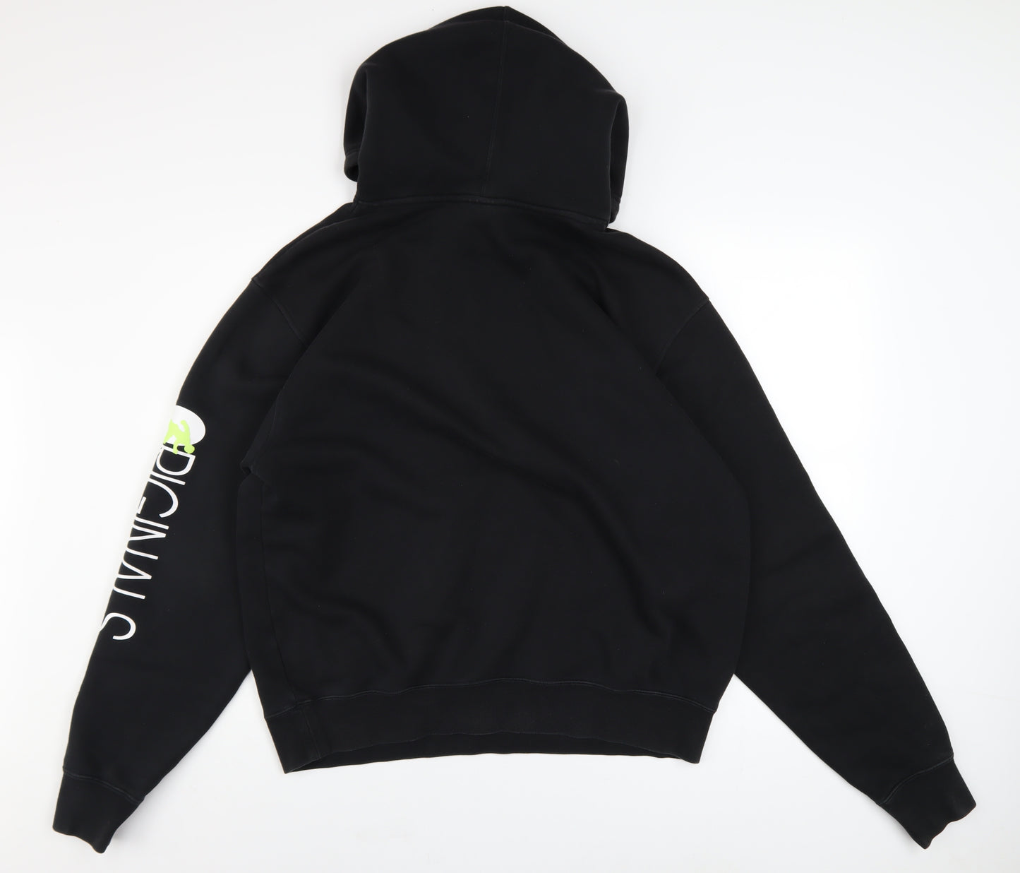 Adidas Men's Black Pullover Hoodie L Logo Graphic Sweatshirt