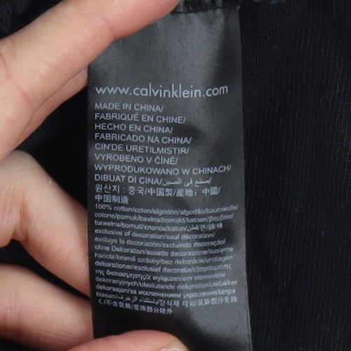 Calvin Klein Jeans Women's Black Cotton T-Shirt Dress Size S