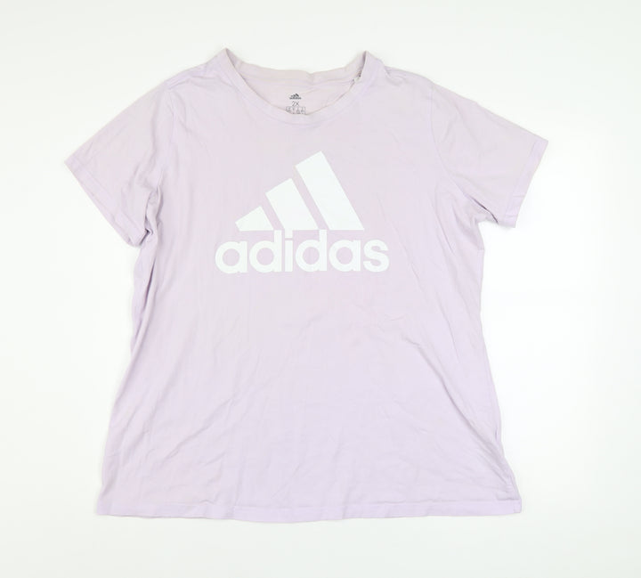 Adidas Women's Purple 2XL Basic Cotton Logo T-Shirt
