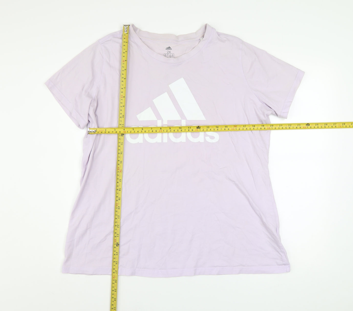 Adidas Women's Purple 2XL Basic Cotton Logo T-Shirt