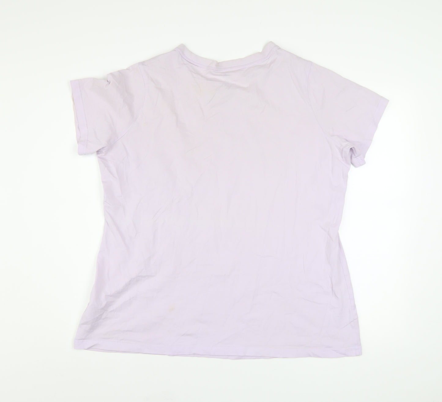 Adidas Women's Purple 2XL Basic Cotton Logo T-Shirt