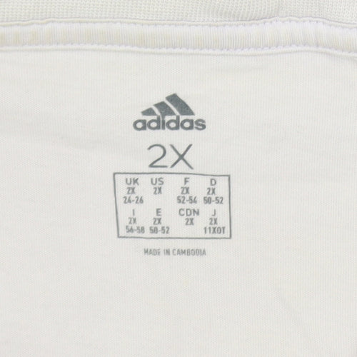 Adidas Women's Purple 2XL Basic Cotton Logo T-Shirt