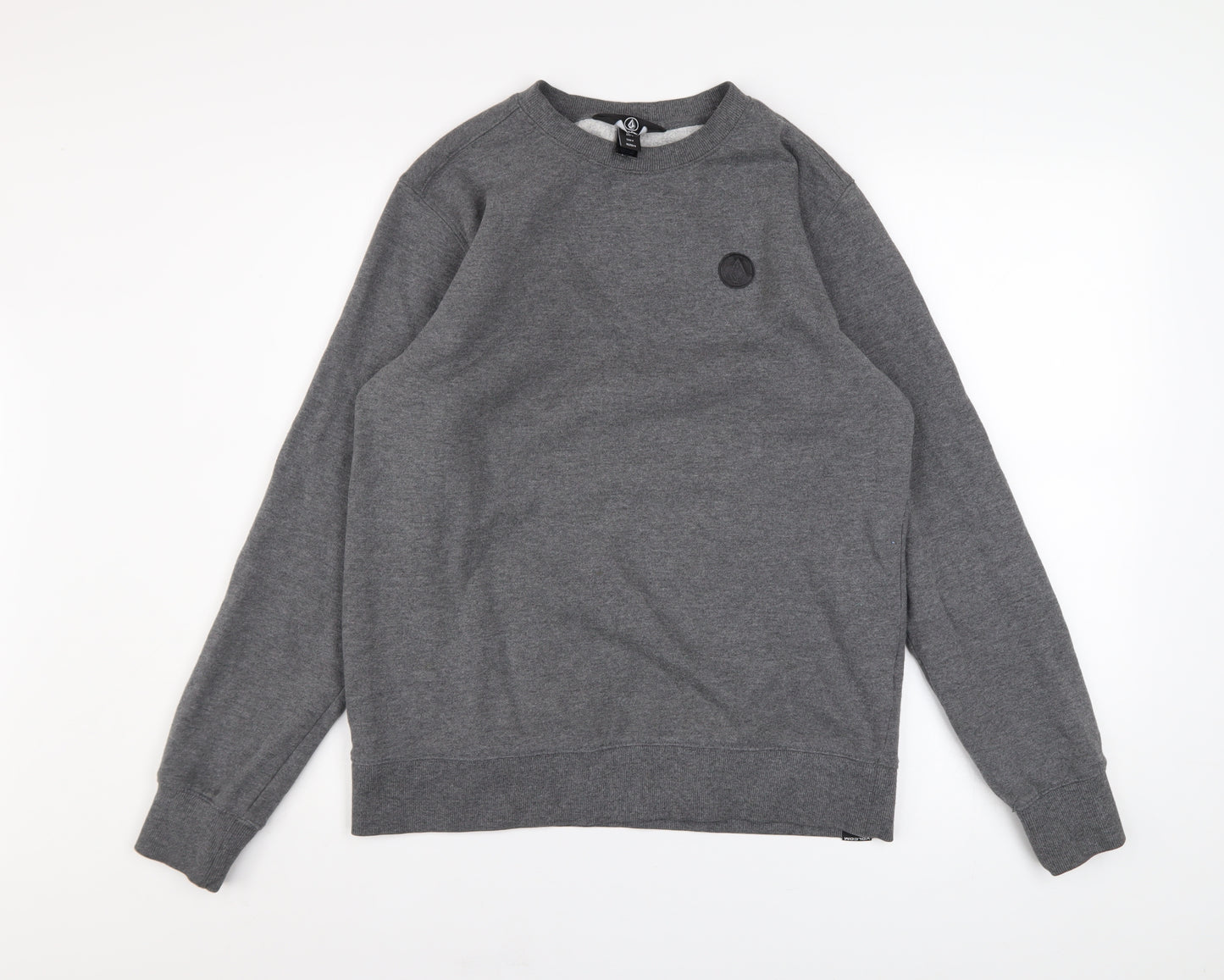 Volcom Men's Grey Small Crew Neck Pullover Sweatshirt