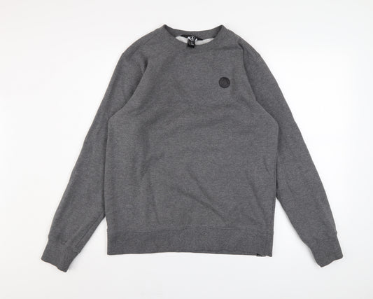 Volcom Men's Grey Small Crew Neck Pullover Sweatshirt
