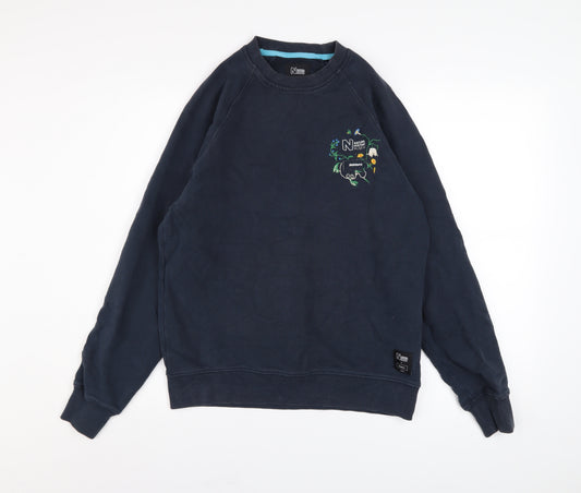 Finisterre x Natural History Museum Men's Blue Small Crew Neck Sweatshirt