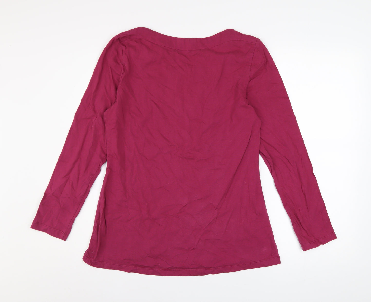 Nomads Women's Pink Cotton Long Sleeve Basic T-Shirt Size 12