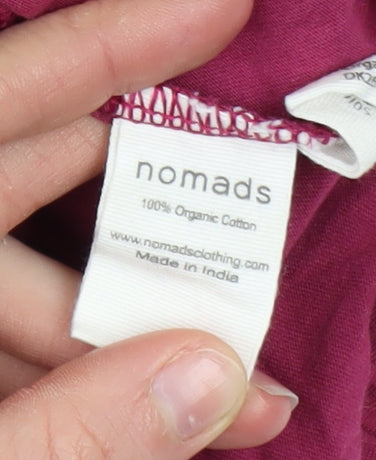 Nomads Women's Pink Cotton Long Sleeve Basic T-Shirt Size 12