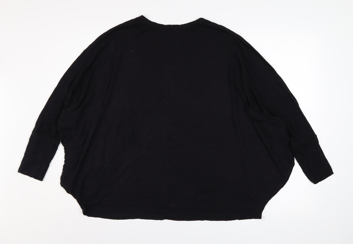 Quiz Women's Black Rhinestone Heart Long Sleeve Relaxed Top S/M