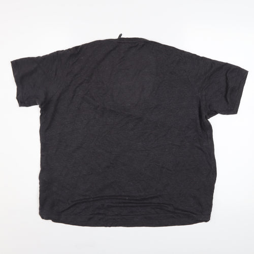 Fat Face Women’s Black Cotton V-Neck Short Sleeve T-Shirt Size 10