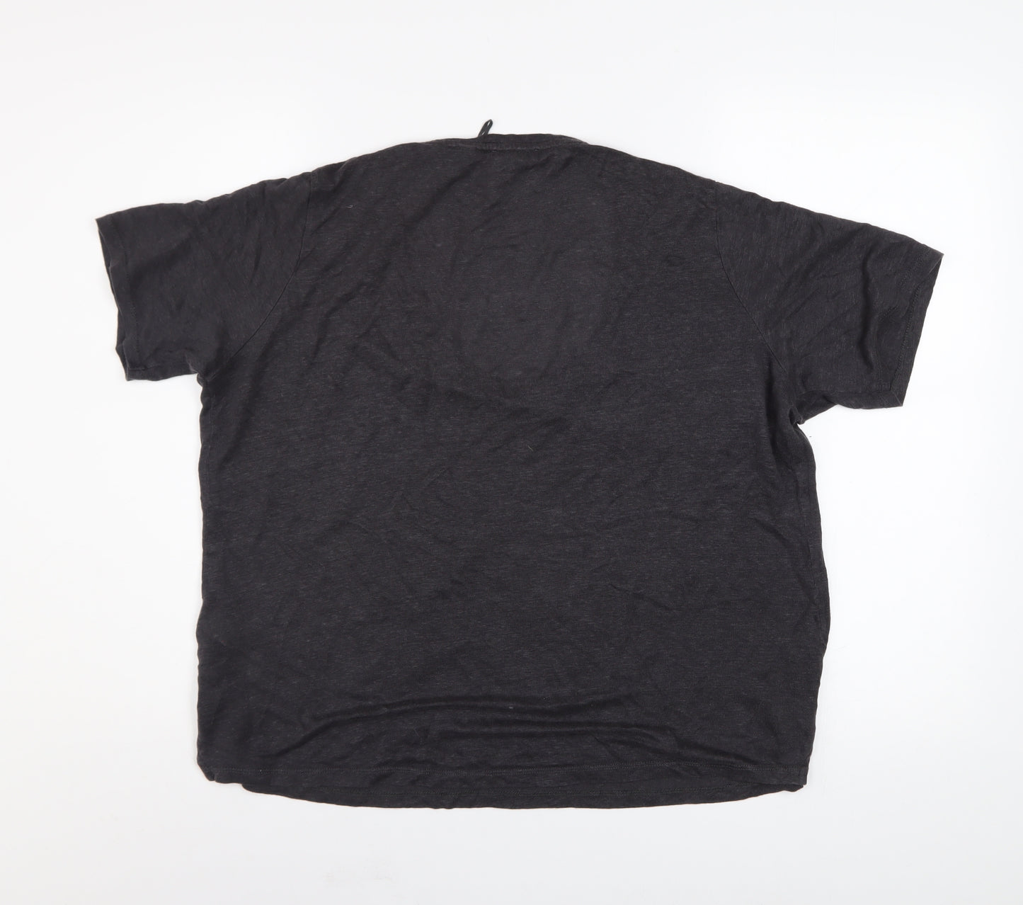 Fat Face Women’s Black Cotton V-Neck Short Sleeve T-Shirt Size 10