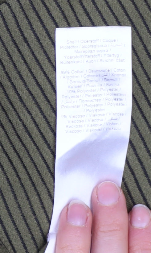 Casual Friday Men's Green Striped Pullover Sweatshirt Size M