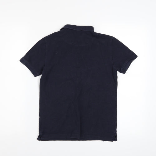 Zara Boys Blue Cotton Polo Shirt 10 Years Short Sleeve Collared Top