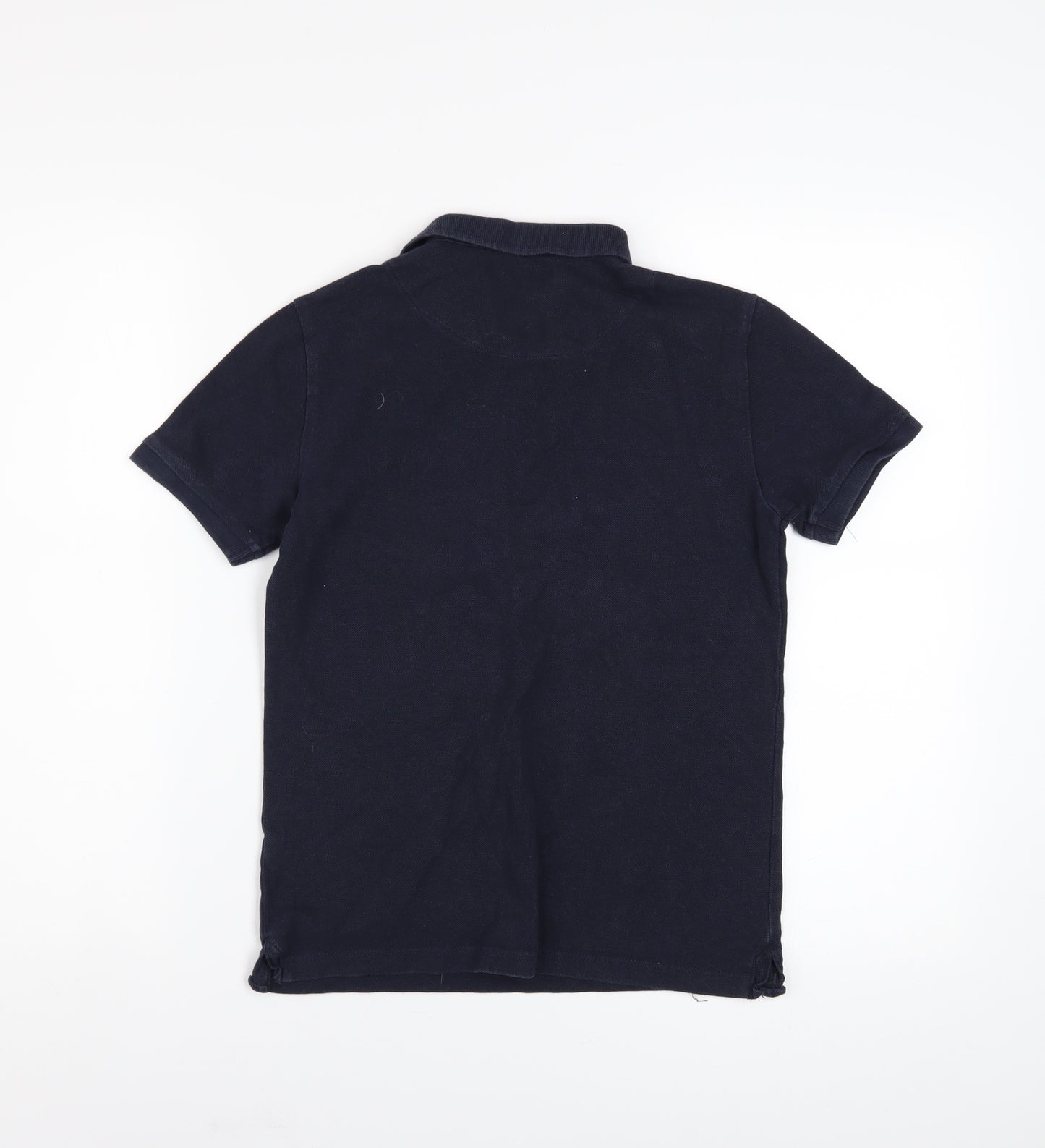Zara Boys Blue Cotton Polo Shirt 10 Years Short Sleeve Collared Top